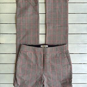 Boden Check Pant Navy Orange size 6